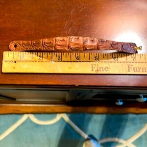 Alligator leather bracelet